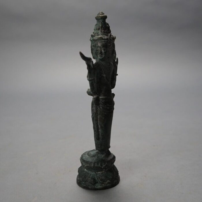 antique cast bronze tibetan buddha shiva figure 19thc 7444