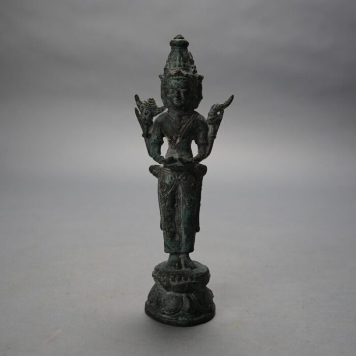 antique cast bronze tibetan buddha shiva figure 19thc 8160