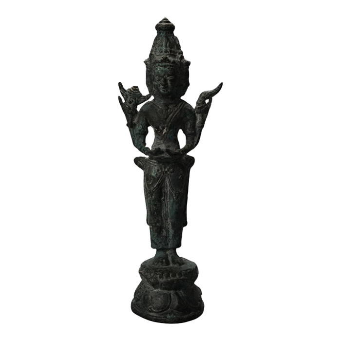 antique cast bronze tibetan buddha shiva figure 19thc 9645