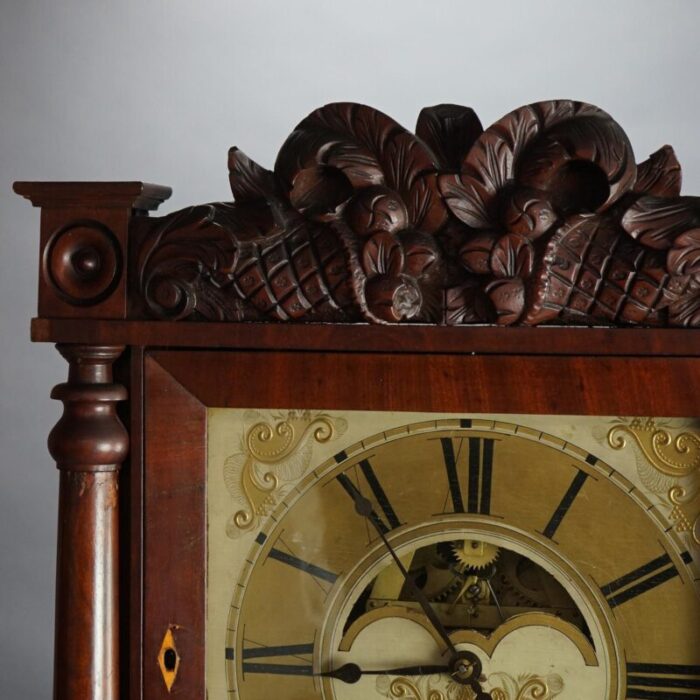 antique eli terry school american empire flame mahogany mantle clock c1840 5506