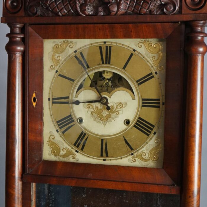 antique eli terry school american empire flame mahogany mantle clock c1840 6242