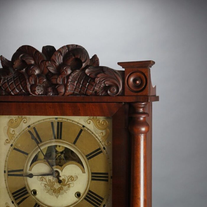 antique eli terry school american empire flame mahogany mantle clock c1840 7137