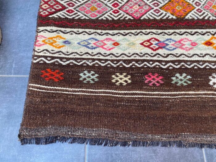 antique floral oushak carpet 4377