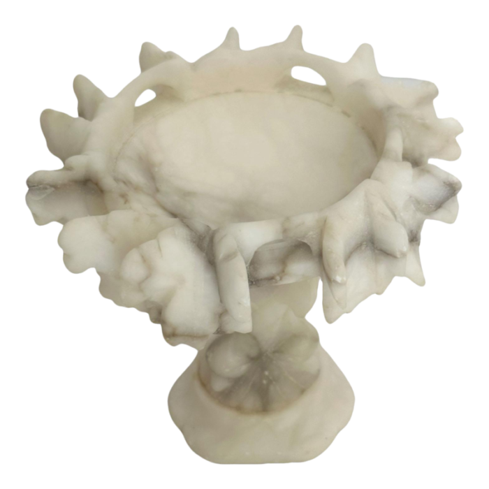 antique italian alabaster compote 1554