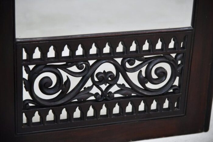 antique mahogany glazed screen 6