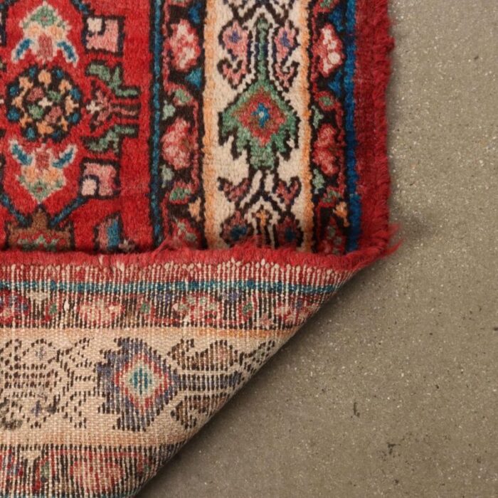 antique malayer rug in cotton and wool 7