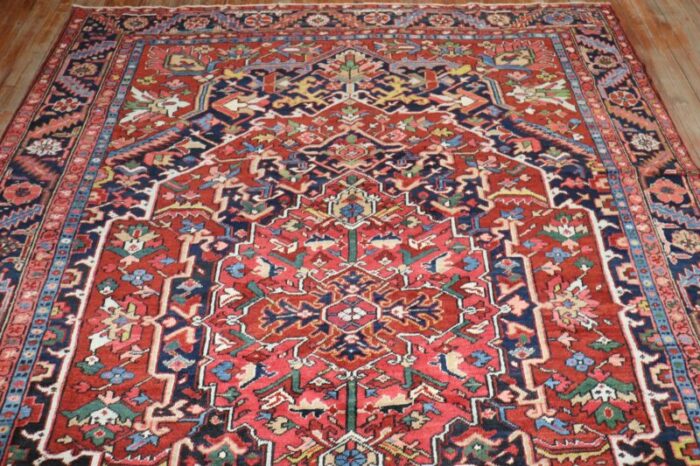 antique persian heriz carpet 81 x 1010 0763