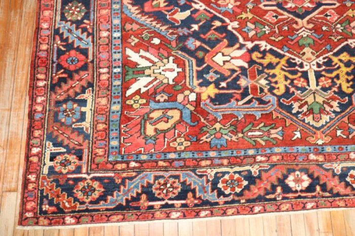 antique persian heriz carpet 81 x 1010 7862