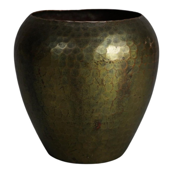 antique roycroft hammered copper arts and crafts vase circa 1910 4915