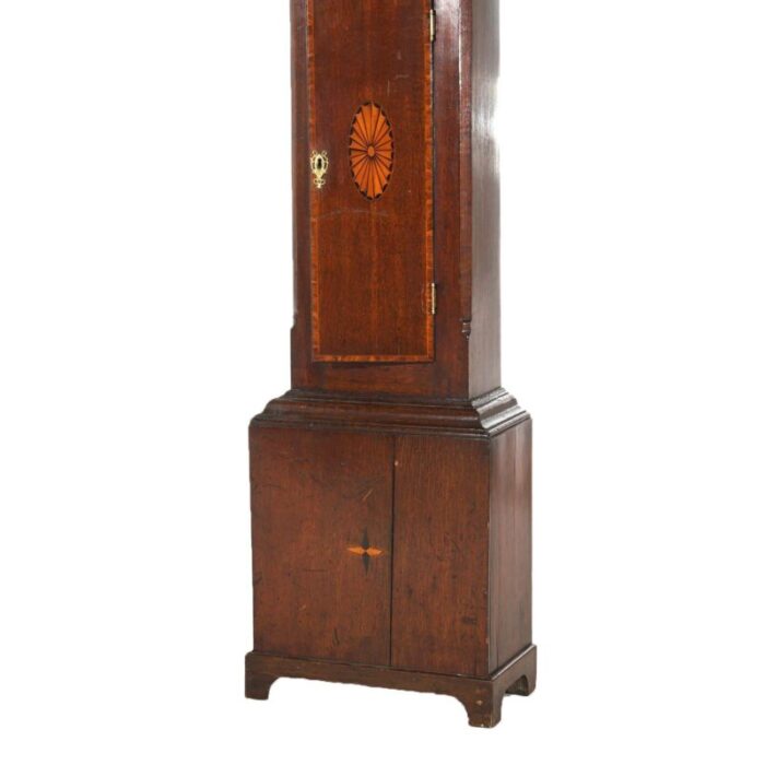 antique scottish dunning oak and satinwood grandfather clock 19th century 3863