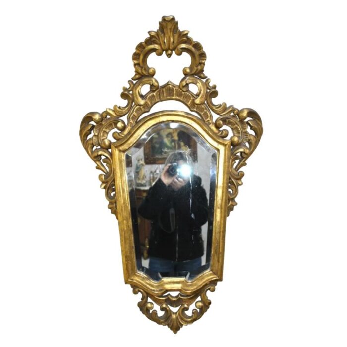 antique spanish gilt gold cornucopia mirror 1