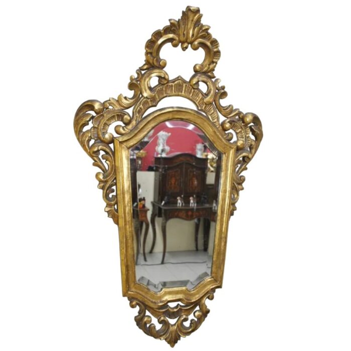 antique spanish gilt gold cornucopia mirror 2