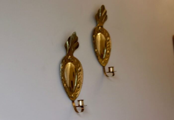 antique swedish brass sconces by nils flyberg set of 2 5