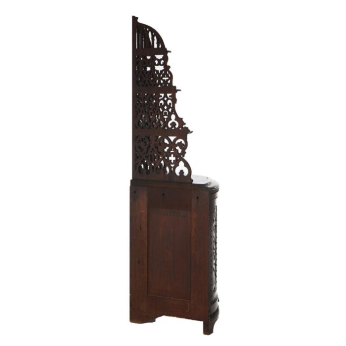 antique victorian rosewood etagere with reticulated and graduated carved shelving 4828