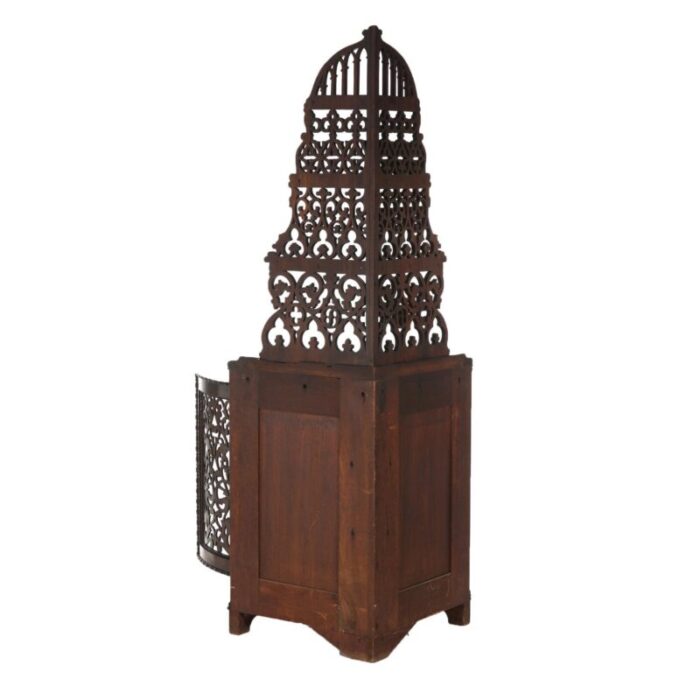 antique victorian rosewood etagere with reticulated and graduated carved shelving 5336