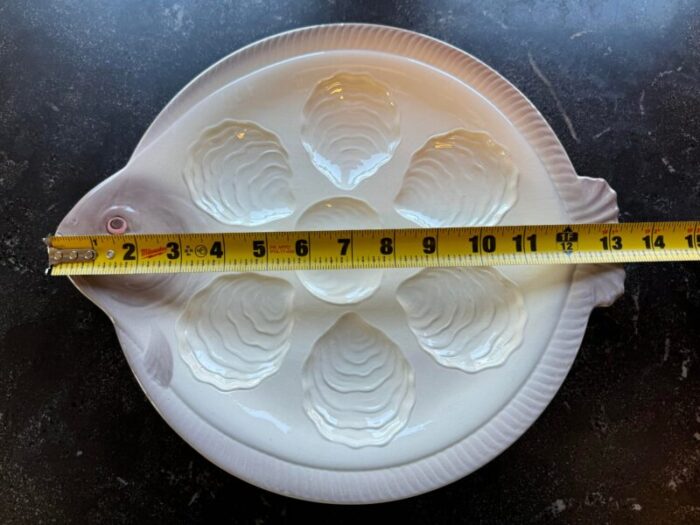 antique waechtersbach pottery fish shaped oyster serving plate 3200