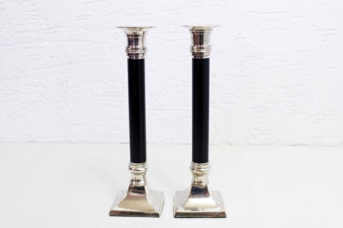 art deco candleholders 1960s set of 2 2