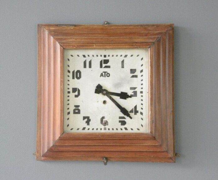 art deco wall clock by ato 1920s 1