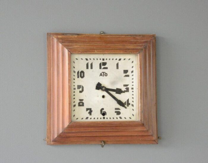 art deco wall clock by ato 1920s 2