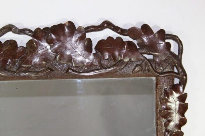 art nouveau oak leaf mirror 1600