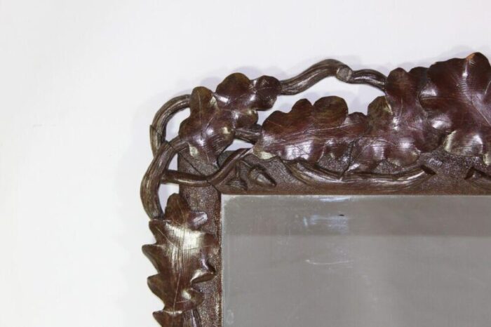 art nouveau oak leaf mirror 6169