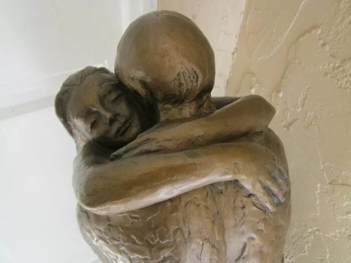 austin productions bronze sculpture after rodin lovers embrace 1980s 2636