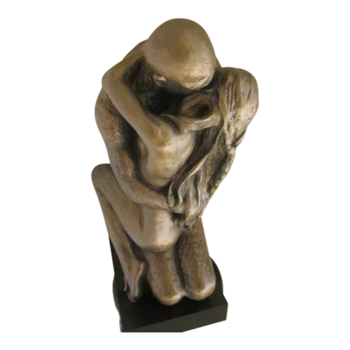 austin productions bronze sculpture after rodin lovers embrace 1980s 7442