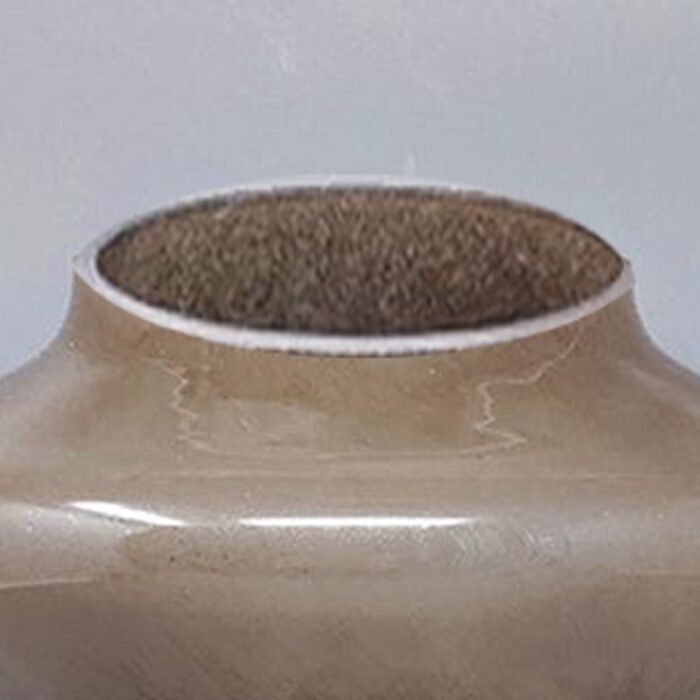 beige vase in murano glass by dogi italy 1970s 3 1