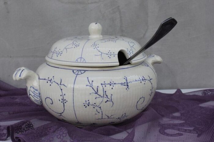 belgian porcelain tureen from boch freres 1930s 4840