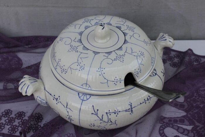 belgian porcelain tureen from boch freres 1930s 5532