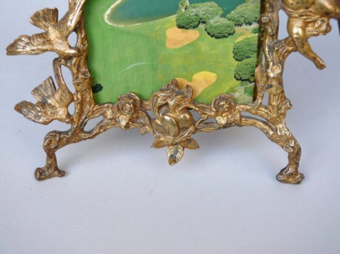 biedermeier picture frames amor in bronze set of 2 15