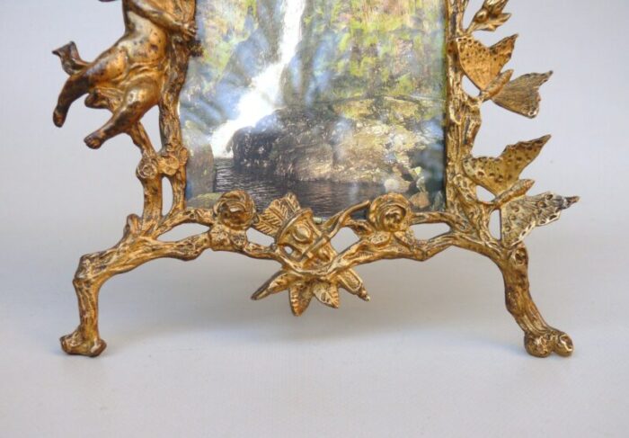 biedermeier picture frames amor in bronze set of 2 25