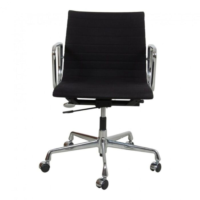 black hopsak fabric ea 117 office chair by charles eames for vitra 1990s 0566