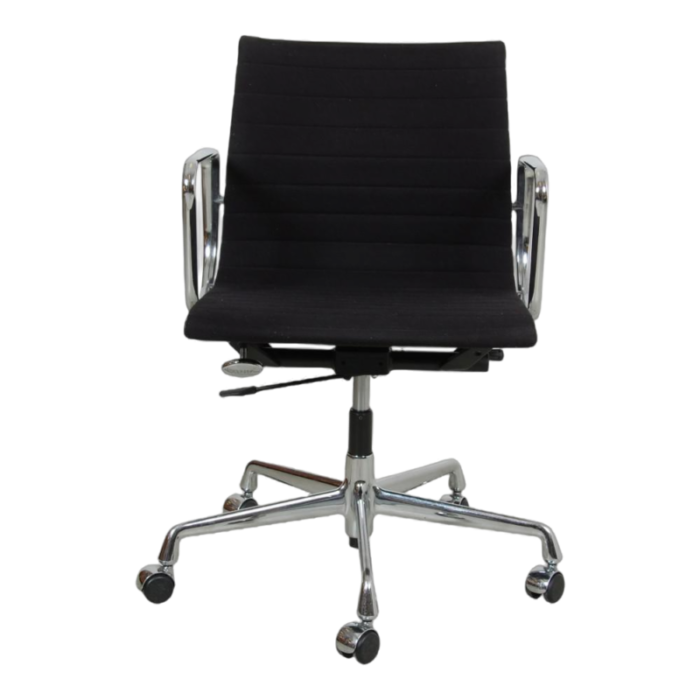 black hopsak fabric ea 117 office chair by charles eames for vitra 1990s 7584