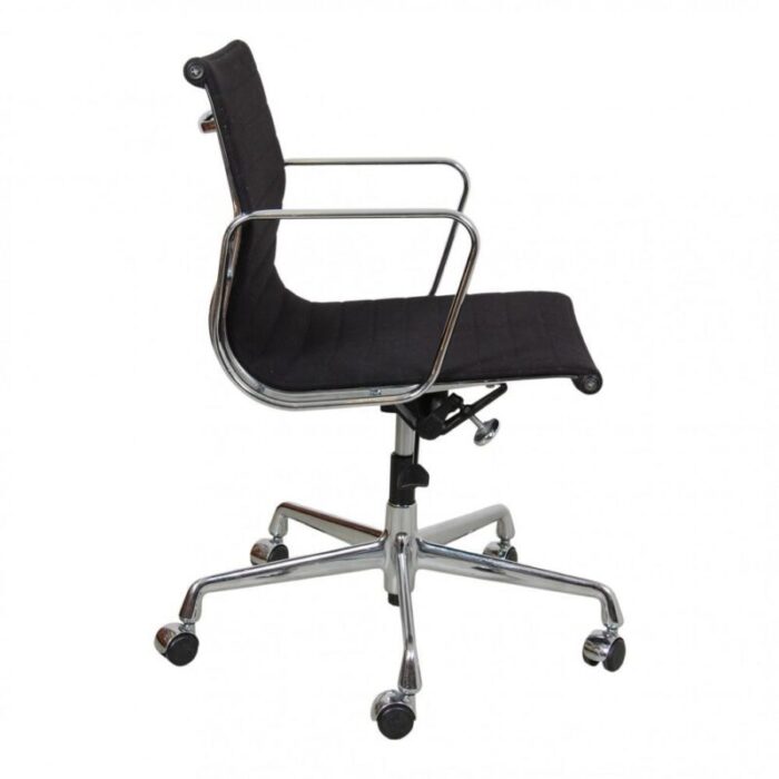 black hopsak fabric ea 117 office chair by charles eames for vitra 1990s 7840