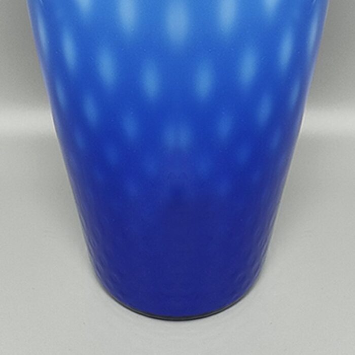 blue vase in murano glass by dogi italy 1970s 7