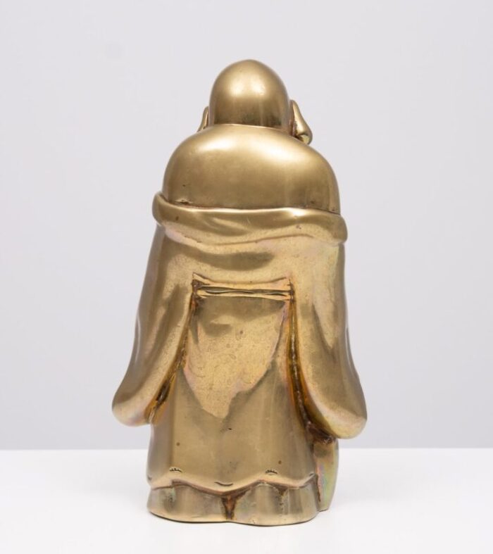 brass buddha with child incense china 1940s 10