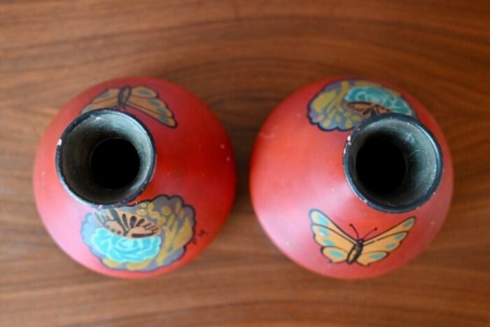 butterfly vases from vallauris set of 2 2