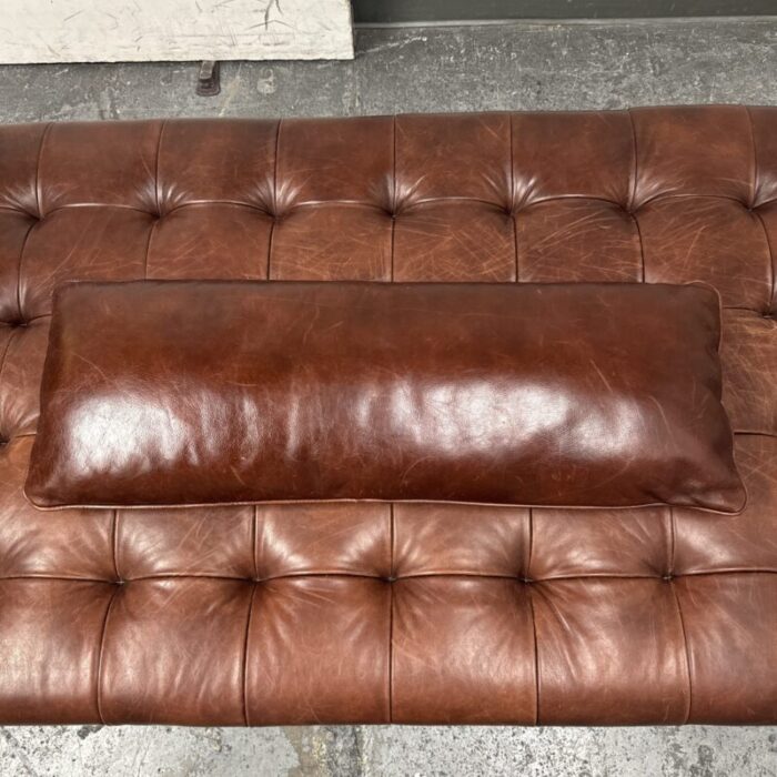 cb2 mermelada estudio atrium tufted dark brown leather daybed 4902