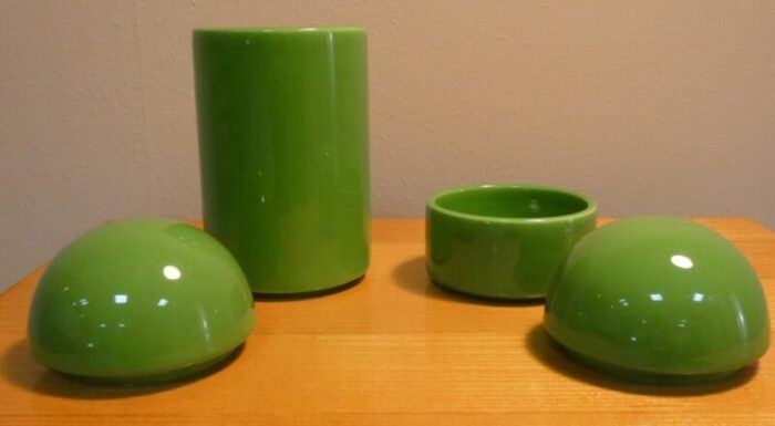 ceramic containers italy 1980s set of 2 5