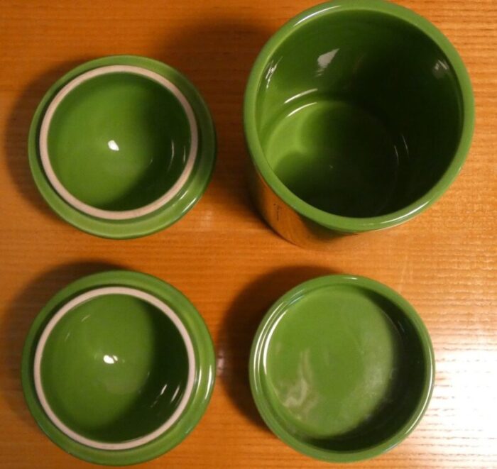 ceramic containers italy 1980s set of 2 6