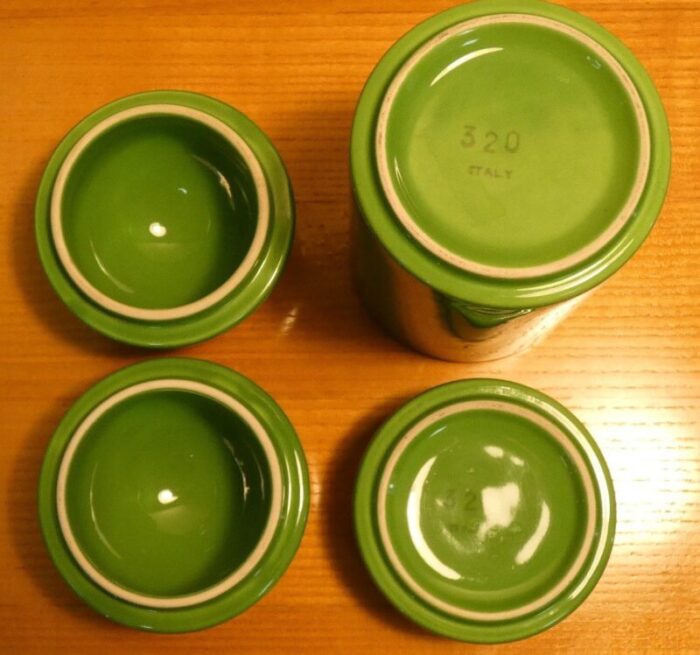 ceramic containers italy 1980s set of 2 7