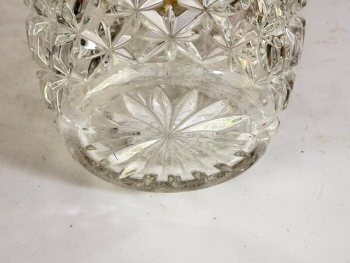 champagne bucket in crystal and brass france 20th century 6