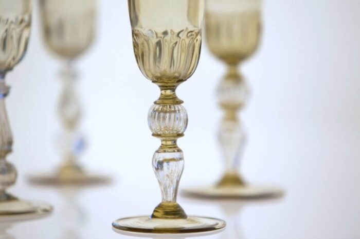 champagne flutes by cenedese set of 6 12