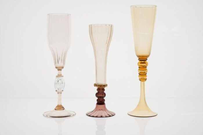 champagne flutes by cenedese set of 8 10