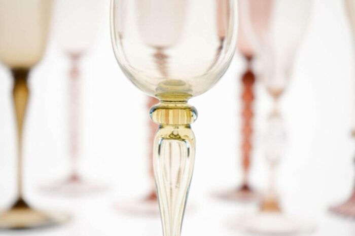 champagne flutes by cenedese set of 8 12