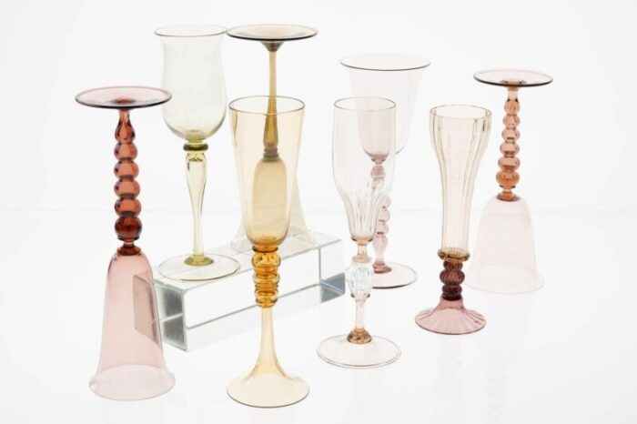 champagne flutes by cenedese set of 8 13