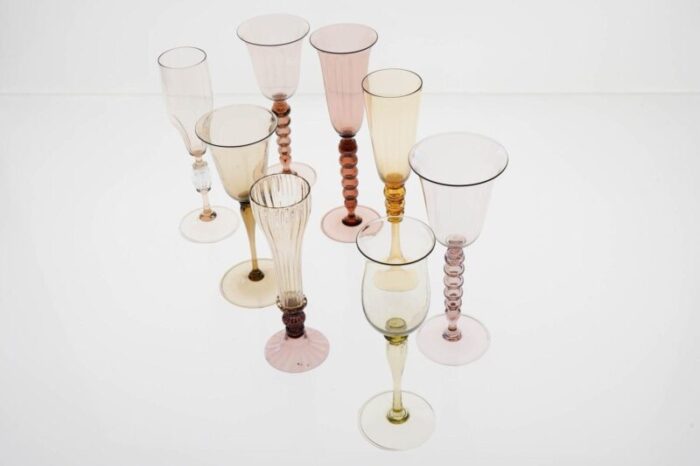 champagne flutes by cenedese set of 8 18