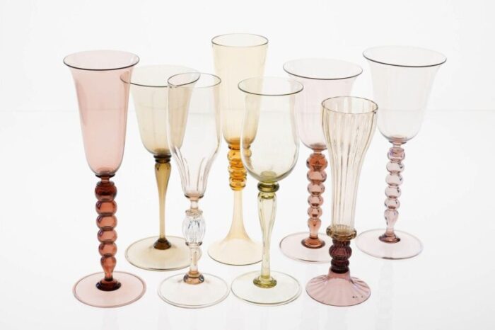 champagne flutes by cenedese set of 8 20