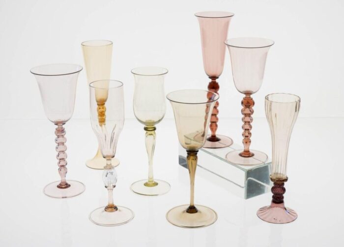 champagne flutes by cenedese set of 8 4